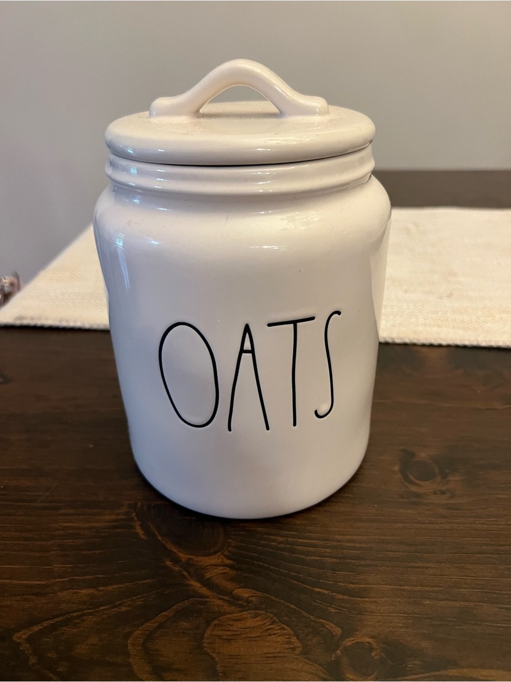 Rae Dunn White Ceramic 'OATS' Canister - Home Accents